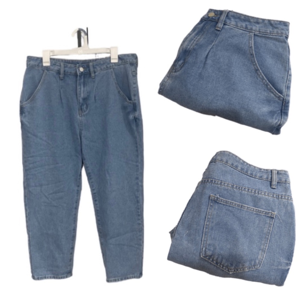 SHEIN Plus Mom Jeans Medium Wash